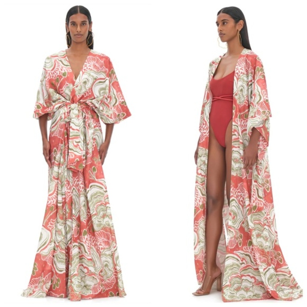 ANDREA IYAMAH Gamba Maxi Tie-Waist Robe One Size | OS